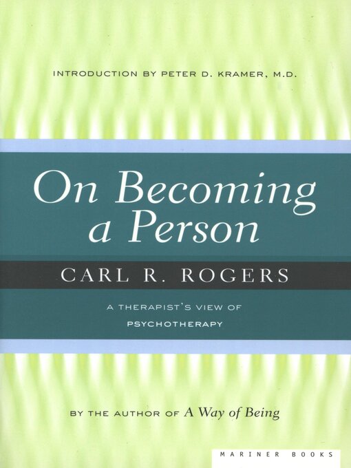 Title details for On Becoming a Person by Carl Rogers - Wait list